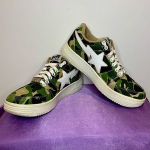 BAPE BAPESTA Low “ABC CAMO” 20th Anniversary Sneakers